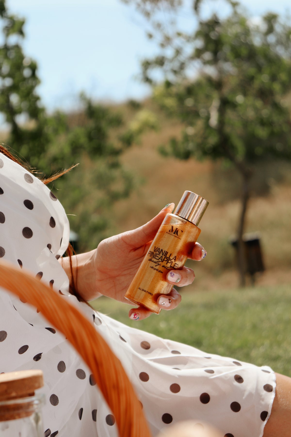 Vanilla Pineapple Body oil with gold glow