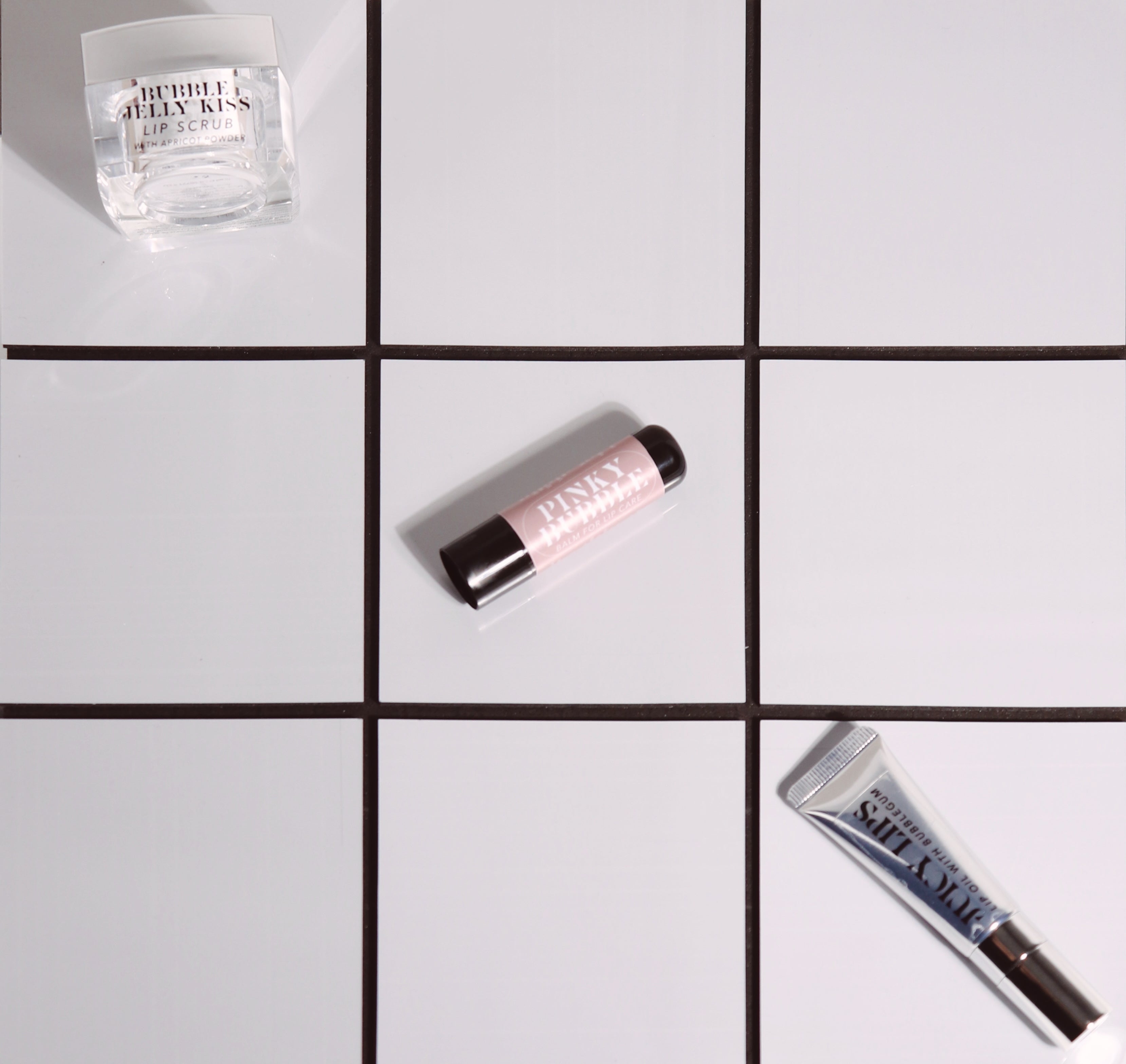 Bubble jelly kiss 20ml & Pinky bubble balm 5ml & Juicy lip oil 10ml